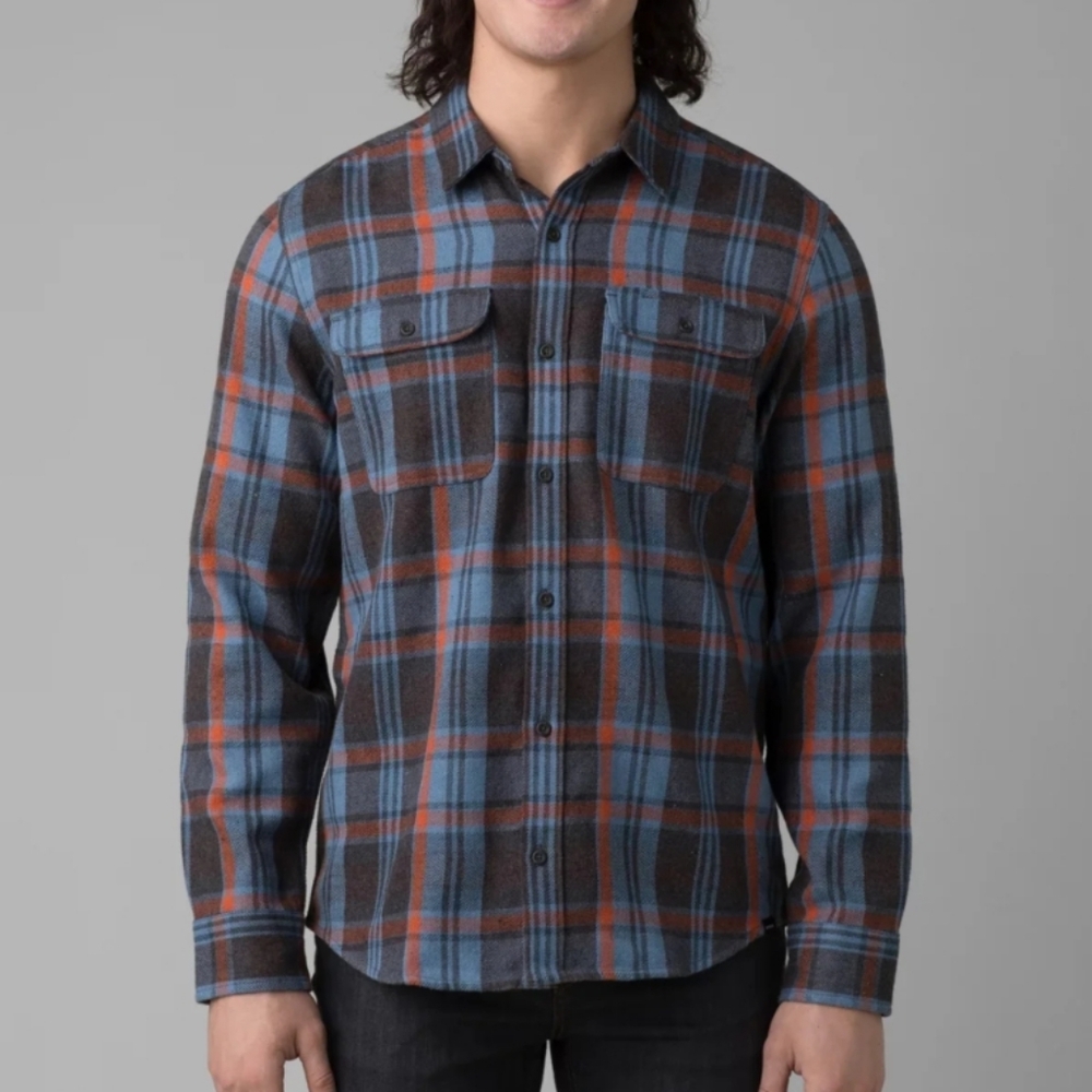 Prana Flannel Button Down Organic Cotton - Picture 2 of 8